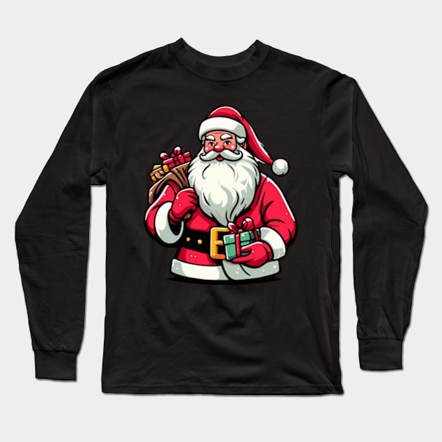 Santa Claus Long Sleeve T-Shirt by ArtFactoryAI